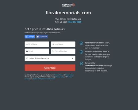 website thubmnail of Floralmemorials