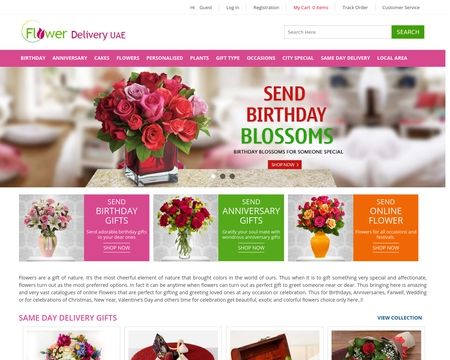 website thubmnail of Flower Delivery UAE