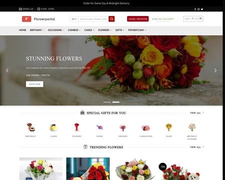 website thubmnail of Flowerportal.in
