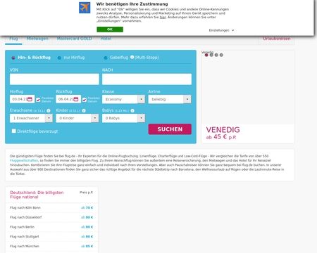 website thubmnail of Flug.de