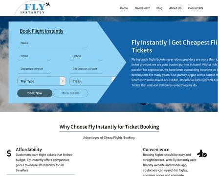 website thubmnail of Fly Instantly