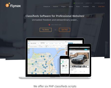 website thubmnail of Flynax