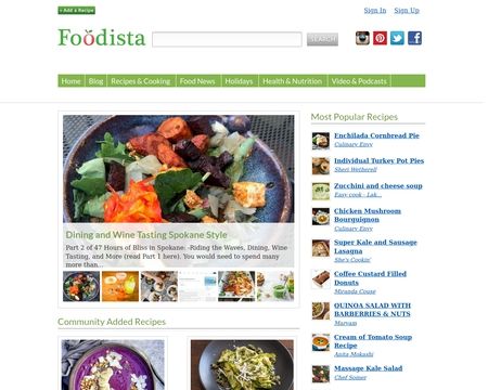 website thubmnail of Foodista