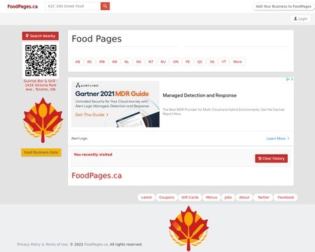 Food Pages CA