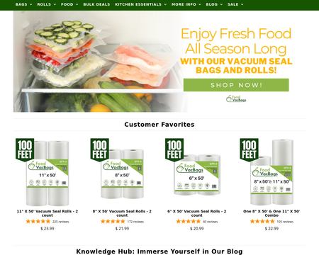 website thubmnail of FoodVacBags