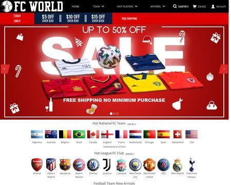 website thubmnail of Footballfangear.site
