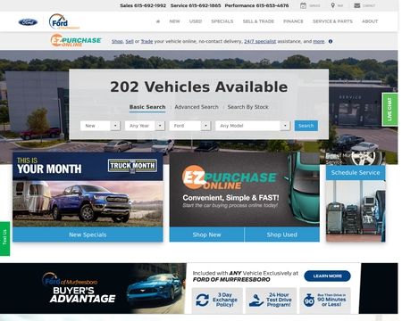 website thubmnail of Ford Of Murfreesboro