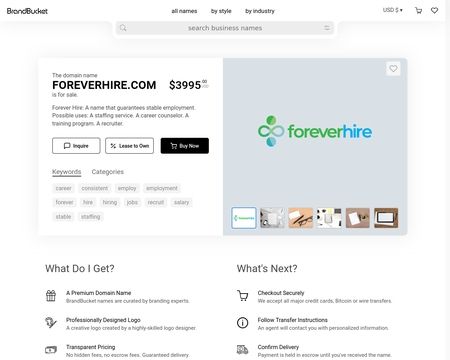 website thubmnail of Forever Hire