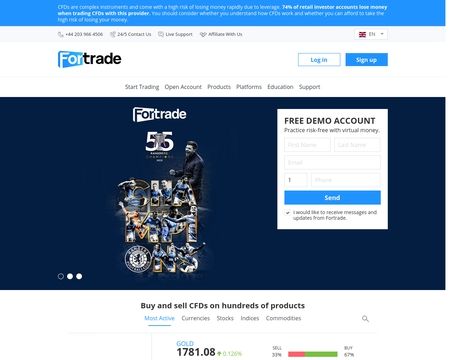 website thubmnail of Fortrade