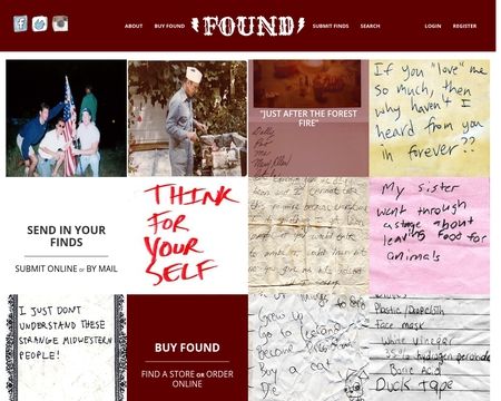 website thubmnail of FOUND Magazine