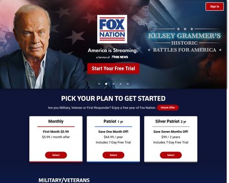 website thubmnail of Fox Nation