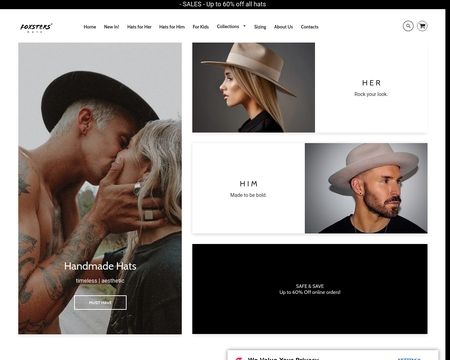 website thubmnail of Foxsters Hats