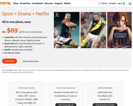 website thubmnail of FoxTel.com.au