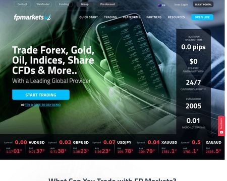 website thubmnail of FP Markets