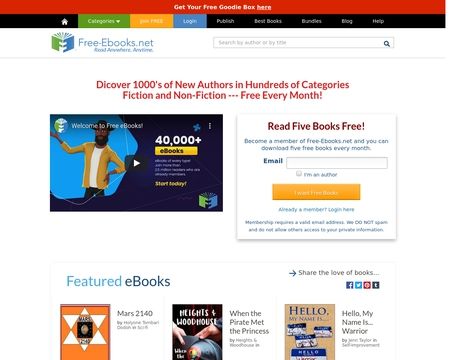 website thubmnail of Free-ebooks.net