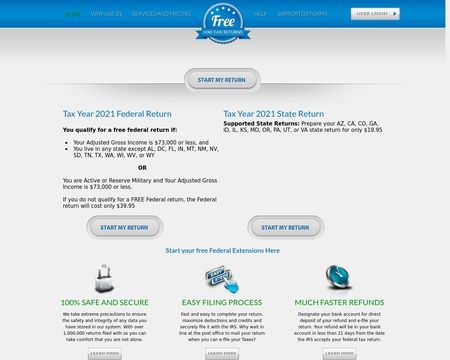 website thubmnail of Free1040TaxReturn