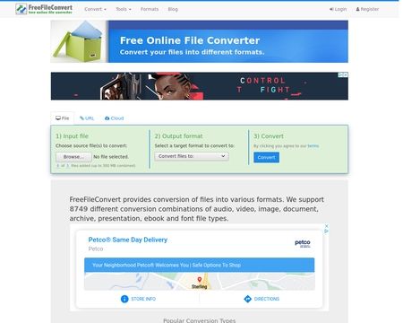 website thubmnail of FreeFileConvert