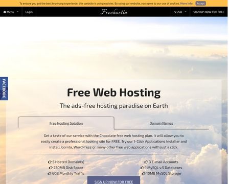 website thubmnail of Freehostia