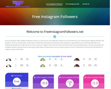 website thubmnail of Freeinstagramfollowers.net