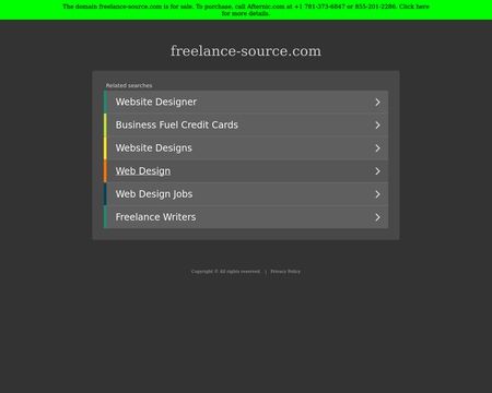 website thubmnail of Freelance Source