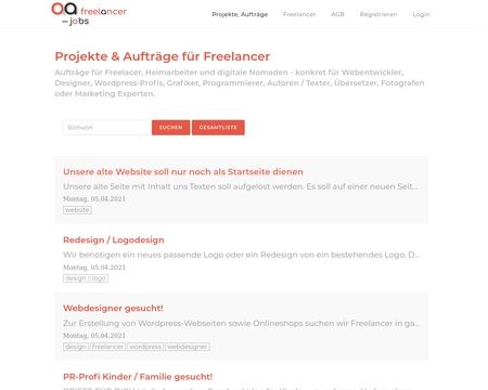 website thubmnail of Freelancer-jobs.net