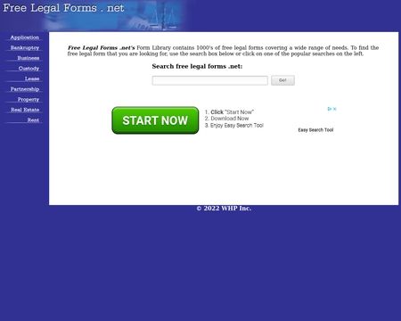 website thubmnail of Free Legal Forms