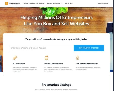 website thubmnail of Freemarket