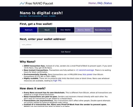 website thubmnail of Freenanofaucet
