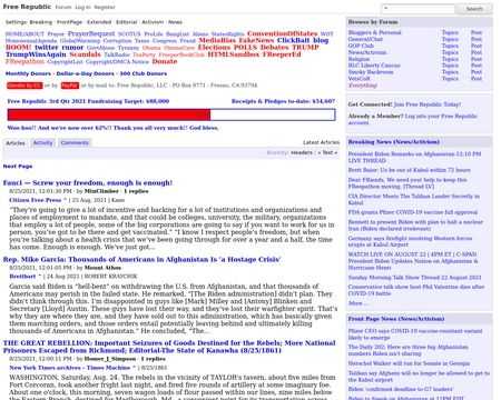 website thubmnail of Freerepublic