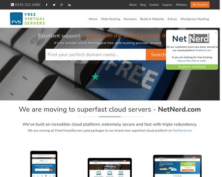 website thubmnail of Freevirtualservers.co.uk