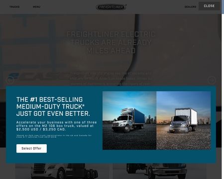 website thubmnail of Freightliner Trucks