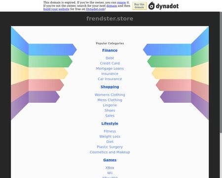 website thubmnail of Frendster.store