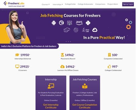 website thubmnail of Freshers Labs