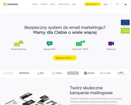 website thubmnail of FreshMail