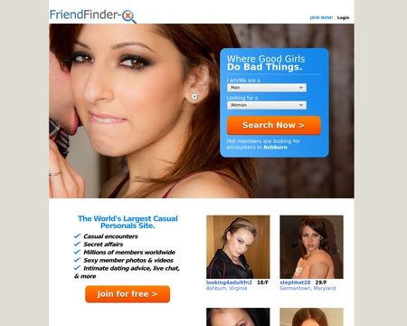website thubmnail of Friendfinder-x