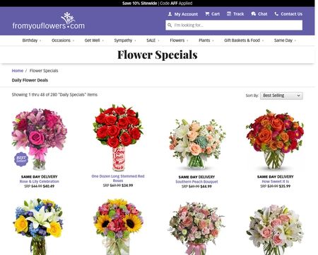 website thubmnail of FromYourFlowers
