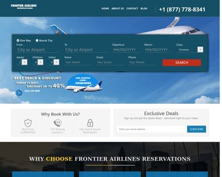 website thubmnail of Frontier Airlines