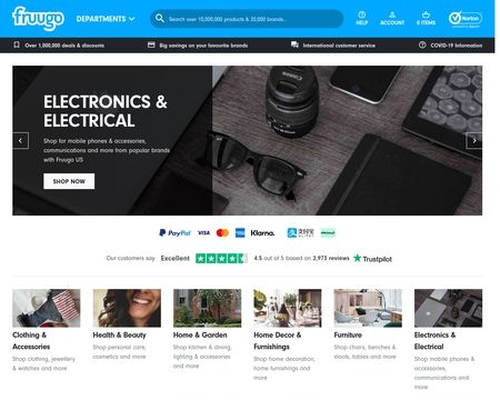 website thubmnail of Fruugo