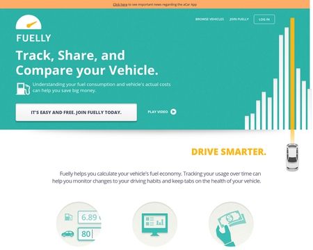 website thubmnail of Fuelly