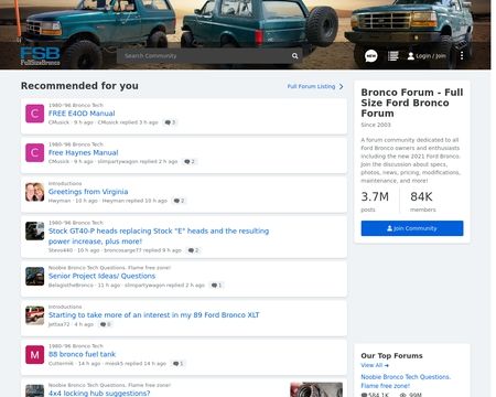 website thubmnail of FullSizeBronco.com