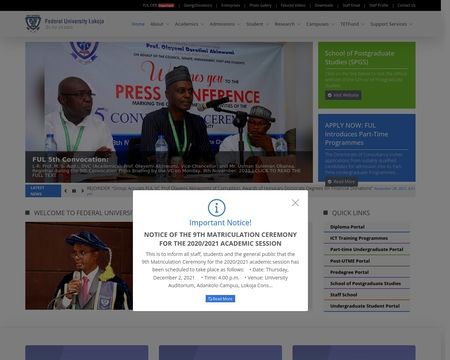website thubmnail of Fulokoja.edu.ng
