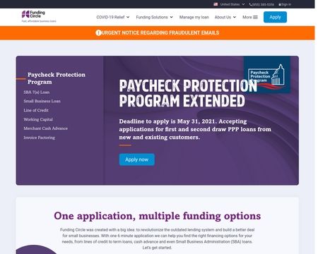 website thubmnail of Funding Circle