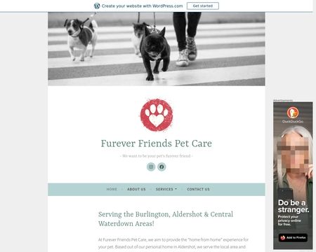 website thubmnail of Fureverfriendspetscare.wordpress