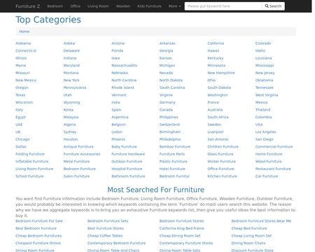 website thubmnail of Furniturez.info