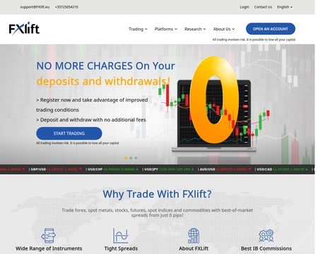 website thubmnail of Fxlift.eu