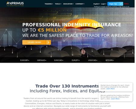website thubmnail of fxprimus