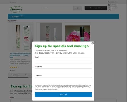 website thubmnail of Fysiko Lashes