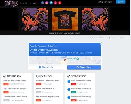 website thubmnail of Gagadaily