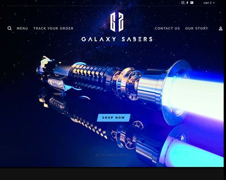website thubmnail of Galaxysabers.co.uk