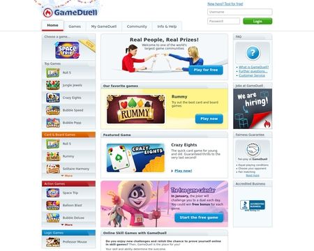 website thubmnail of GameDuell